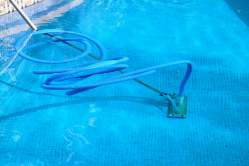 a pool cleaner in action